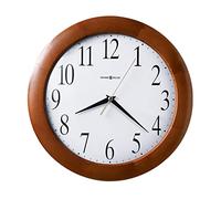 Howard Miller Corporate Wall Clock 625-214 - 12.75-Inch Cherry Finished Wood Case, Modern Convex Glass Crystal, Round Home Decor, White Dial, Quartz Movement Timepiece
