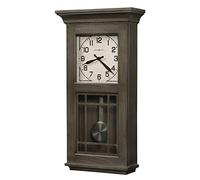 Howard Miller Sanborn Wall Clock II 549-517 - Aged Boyne Falls Finish, Natural Reclaimed Wood Design, Vintage Home Decor, Quartz Single-Chime Movement, Automatic Nighttime Chime Shut-Off