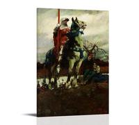 Howard Pyle Outstanding Works Poster The Coming of Lancaster Wall Art Bedroom Prints Home Decor Hanging Picture Canvas Paintings 16x24inch(40x60cm)