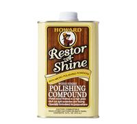 Howard Restor-A-Shine Wood Polish and Cleaner for Glossy Finishes - Buffs Away Fine Scratches, Oxidation, and Dullness - Safe for Wooden Instruments Piano, Guitar 473ml
