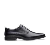 Howard Walk Black Leather Derby Shoes Clarks Black 7.5-Wide Fit