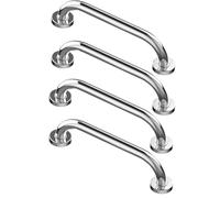 Howdah 4 Pack 30 CM Grab Rails for Bathroom and Shower Chrome, Shower Handles for Elderly Stainless Steel Bathroom Grab Rail Safety Handle for Kitchen Bedroom Bathtub, Shower, Steps, Indoor