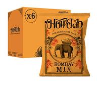 Howdah Bombay Mix, Indian Snacks - Crunchy Jumble of Nuts and Lentils with Dry Exotic Spices, Ideal Snack Share Bags or Party Food Snacks - In a blend of Authentic Aromatic Spices - 150g (Pack of 6)