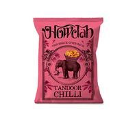 Howdah Tandoor Chilli Ancient Grain Snack Share Bags 130g | Crunchy Ridged Ribbon Crisps With Dry Exotic Spices | Zesty Indian Snack to Share