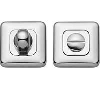 Howdens Bertelli Polished Chrome Lugano Bathroom Lock Thumb Turn & Release On Round Rose