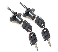 HOWDIA 4 Pcs - Drawer Lock Cabinet Locks with Keys, Zinc Alloy Drawer Lock Desk Wardrobe Furniture Cabinet Locker Showcase with 2 Key 16mm (Black, Keyed Different)