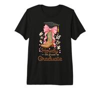 Howdy 6th Grade Graduate Western Cowgirl Boot Graduation Premium T-Shirt