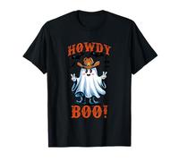 Howdy Boo Cowboy Ghost Halloween Spirit T-Shirt