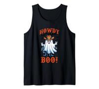 Howdy Boo Cowboy Ghost Halloween Spirit Tank Top