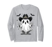 Howdy Boo Ghost Halloween Country Western Cowboy Cowgirl Long Sleeve T-Shirt