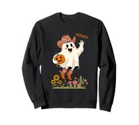 Howdy Boo Vintage Cowboy Ghost Halloween Fun Sweatshirt