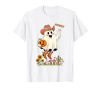 Howdy Boo Vintage Cowboy Ghost Halloween Fun T-Shirt