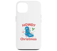 Howdy Christmas Cowboy Boot Lights Funny Holiday Western Case for iPhone 13