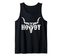 Howdy Cowboy Cowgirl Rodeo Horse Riding Texas Southern Tank Top