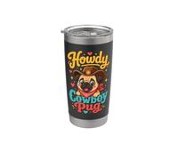 Howdy - Cowboy Pug Lover Stainless Steel Insulated Tumbler