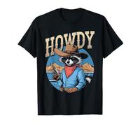 Howdy Cowboy Raccoon Funny Design T-Shirt