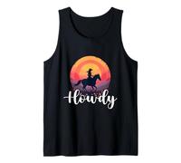 Howdy Cowgirl Western Southern Rodeo Country Wild Flower Tank Top