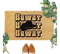 Howdy Doormat,Howdy Door Mat,Hi There Doormat,Hi Doormat,Welcome Mat,Housewarming Gift,New Home Gift,Fun Doormat,Pun Doormat 36X24 Inch