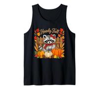 Howdy Fall Raccoon Autumn Vibes Cute Thanksgiving Raccoon Tank Top