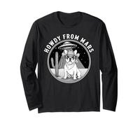 Howdy from Mars Camping Dog Adventure Humor Fun Long Sleeve T-Shirt