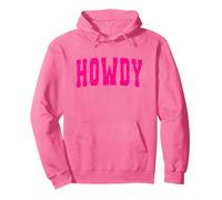 Howdy Funny Southern Cowgirl Design Pink Pullover Hoodie