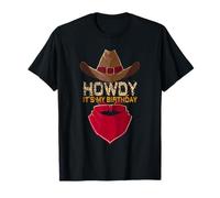 Howdy It's My Birthday Wild Western Cowboy Boys Girls Kids T-Shirt