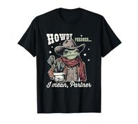 Howdy Partner Cowboy Frog Funny Western Art T-Shirt