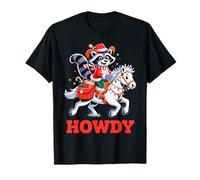 Howdy Raccoon Cowboy Christmas Holiday Animal T-Shirt