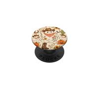 Howdy Western Cowboy Ghost Pumpkin Cactus Fall Boho Pattern PopSockets Adhesive PopGrip