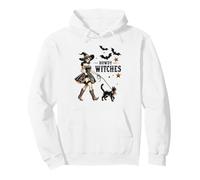Howdy Witches Cute Salem Massachusetts Witch Walking Cat Pullover Hoodie