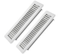 Howeall 2 Pack Floor Register 2" x 12" Inch Heavy Duty Floor Vents, Metal Heat Air Vent Covers Rust Proof Finish Floor Vent Covers for Home Heater Floor Registers Grilles & Vents (White)