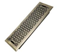 Howeall 4x14 Inches Heavy Duty Walkable Floor Register - Easy Adjust Air Supply Lever Decorative Floor Vent Covers, Boston Design Vent Covers for Home - Antique Brass