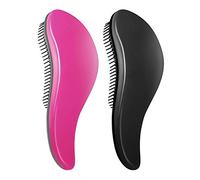 Howeet 2-Pack Detangler Brush, Hair Brush for Detangling, No Pain Tangle Free Hair Brush for All Hair Type - Black