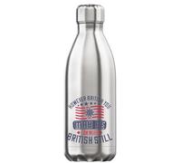 However British You May be, I am More British Still Vacuum Insulated Thermal Water Bottle Silver
