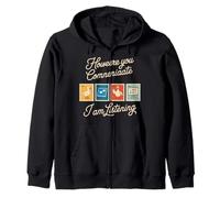 However You Communicate Duck Listening Humor stamp tablet Zip Hoodie