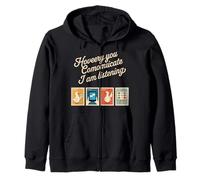 However You Communicate Funny Duck Lover Mom stamps envelope Zip Hoodie