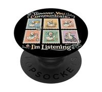 However You Communication I'm Listening AAC SLP Goose Silly PopSockets Adhesive PopGrip