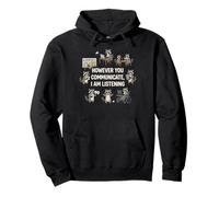 However You Communication Im Listening AAC SLP Raccoon Pullover Hoodie