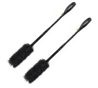 HOWGO Dog Rope Toy,Dog Bungee Chaser 100% Sheepskin,Sheep Smell Tug Toy for All Breeds (Black, Long (w/o ball) 2Pack)