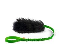 HOWGO Dog Rope Toy,Dog Bungee Chaser 100% Sheepskin,Sheep Smell Tug Toy for All Breeds (Green, Short without Ball)