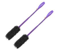 HOWGO Dog Rope Toy,Dog Bungee Chaser 100% Sheepskin,Sheep Smell Tug Toy for All Breeds (Purple, Long (w/o ball) 2Pack)