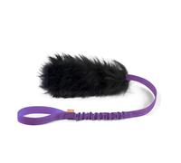 HOWGO Dog Rope Toy,Dog Bungee Chaser 100% Sheepskin,Sheep Smell Tug Toy for All Breeds (Purple, Short without Ball)
