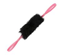 HOWGO Dog Rope Toy - Double Handle Dog Bungee Chaser Toy 100% Sheepskin,Sheep Smell Tug Toy for All Breeds(Pink)