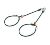 Howgo Double Slip Leash Slip Lead | Dual Dog Lead for 2 Dogs,360° Swivel No Tangle | Dog Training Nylon Leash and Collar | Double Clip Coupler and Splitter | Lightweight Aluminum (Green, 3FT)
