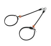 Howgo Double Slip Leash Slip Lead | Dual Dog Lead for 2 Dogs,360° Swivel No Tangle | Dog Training Nylon Leash and Collar | Double Clip Coupler and Splitter | Lightweight Aluminum (Black, 3FT)
