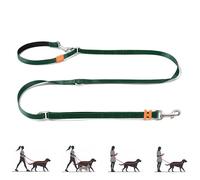 HOWGO Hands Free Dog Leash with Padded Handle,Multifunctional Crossbody Waist Leash for Walking Running Jogging Training,7.5 FT Nylon Adjustable Length for All Breeds(Green, Standard)