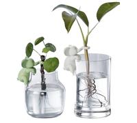 Howhen Plant Propagation Buddy Friends, Climbing Elephant Figurines Plant Support for Hydroponics, Elephants Statue Hugger Decor, Flower Terrarium Ornaments Hanging Off Edge, White and Light Green