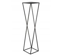 HowHomely 100 cm flower stand made of metal, black, modern X-shape