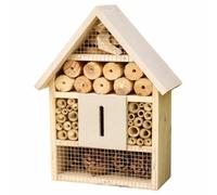 HowHomely Bee Hotel Insect Hotel Wooden Insect House Grey Useful Insect Hotel Garden Aid Bees Ladybird Bamboo Filling Garden Decoration Outdoor