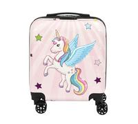 HowHomely Children's Suitcase Cabin 3D 51 x 31 x 22 cm - Hand Luggage Trolley with Wheels, Hard Shell, Lightweight, Colourful, Travel Suitcase for Children, Holiday, Plane, pink, 31 x 22 x 51 cm